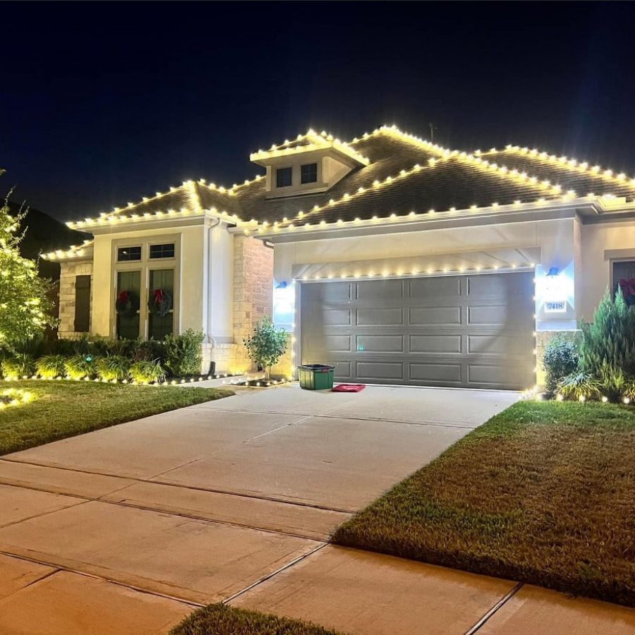 Christmas Holiday Lights Spring Tx Bright White Christmas Light installation by Patriot Exterior Cleaning